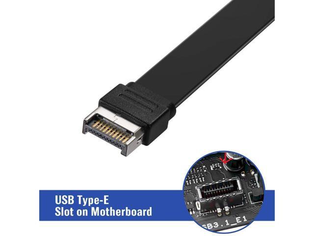 USB 3.1 Type C Front Panel Header Extension Cable cm, USB 3.1 Type E to USB 3.1 Type C Cable,Gen 2 10 Gbps Internal Adapter Cable,with Mount Screw...