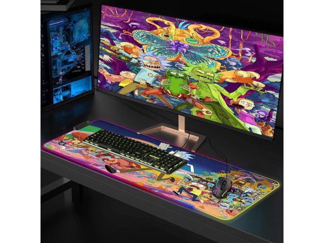 RGB Gaming Mouse Pad Large - Soft RGB Mouse Mat Oversize Glowing Led Extended Mousepad, USB Powered Computer Keyboard Mouse Pad, Lighted PC Gaming...