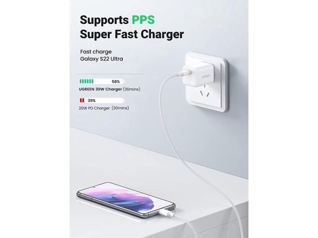 UGREEN 30W USB C Wall Charger, USB C Charger with Foldable Plug, GaN PD PPS Fast Charger Block Compatible with MacBook Air/iPhone 13 Pro Max/13/12...