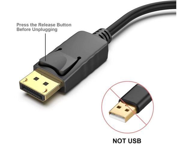 2 PCS 1 set DisplayPort DP to HDMI Cable,Male To Female Display Port to HDMI Adapter Converter Black Laptop PC for HP/DELL 2 packs