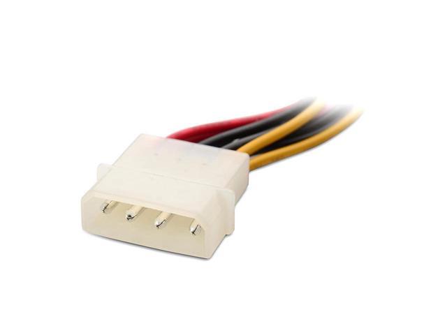 3-Pack 4 Pin Molex to Dual SATA Power Y-Cable Adapter- 6 Inches