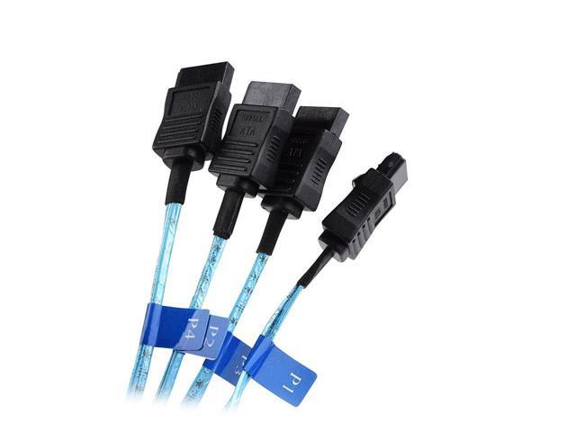 Internal Mini SAS to SATA Reverse Breakout Cable (SFF-8087 to SATA) 1.6 Feet