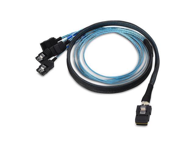Internal Mini SAS to SATA Reverse Breakout Cable (SFF-8087 to SATA) 1.6 Feet