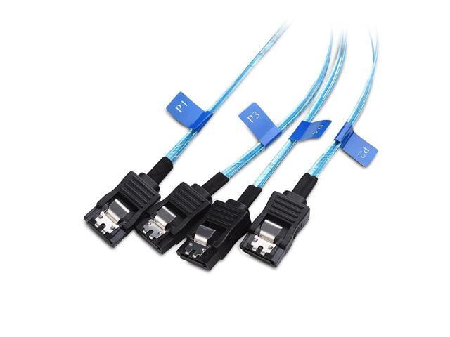 Internal Mini SAS to SATA Reverse Breakout Cable (SFF-8087 to SATA) 1.6 Feet