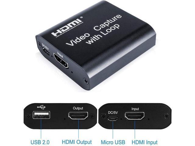 Audio Video Capture Cards, 1080P 60FPS Game Video Capture Card Device, Live Stream and Record for Switch/X-1/360/ PS4/3/Wii U/Wins/Linux/Mac