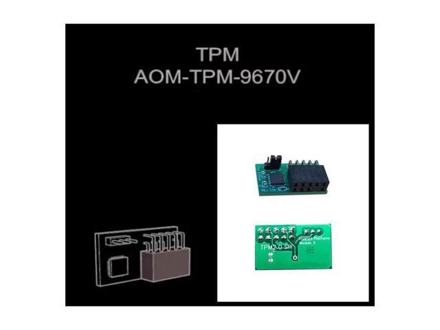 For SuperMicro AOM-TPM-9670V 10Pin SPI TPM 2.0 Module Trusted Platform