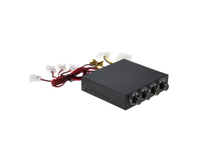 3.5 PC CPU HDD 4 Channel Fan Controller Speed Control Adjuster LED Cooling Front Panel