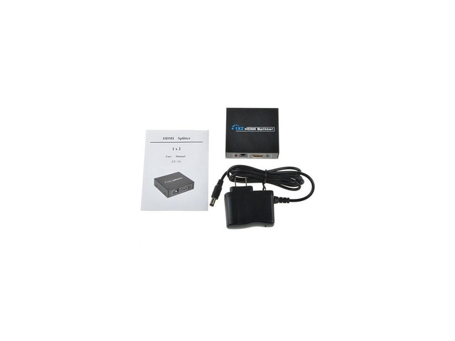 New Full HD 1x2 Port HDMI Splitter Amplifier Repeater 3D 1080p Female Switch Box Hub