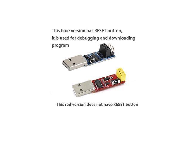 2PCS USB to ESP8266 Breakout CH340C ESP-01 ESP-01S Prog WiFi Programmer Downloader Adapter with Reset Auto-Download Circuit