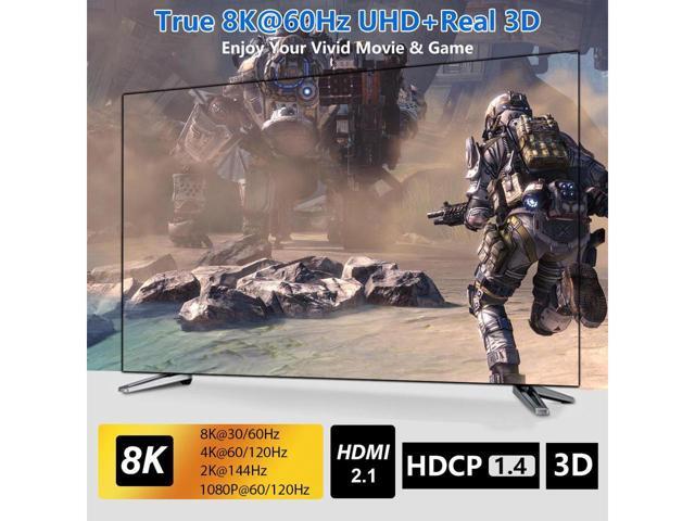 HDMI Switch 8K 2 in 1 Out Directional HDMI 2.1 Splitter 8K 60Hz/ 4K 120Hz Converter 48Gbps High-Speed Transmission Splitter Compatible with Xbox...