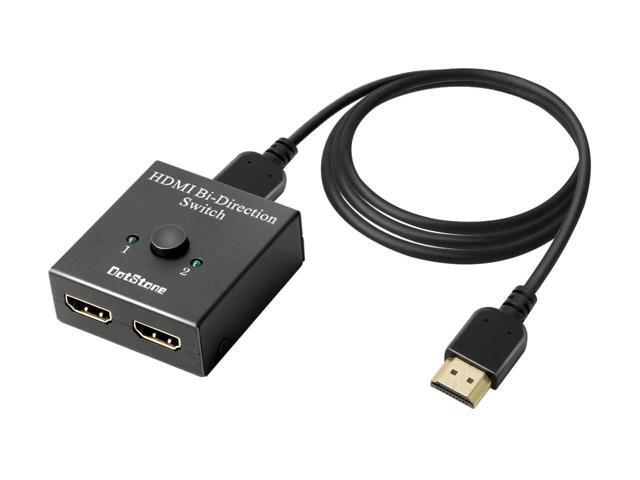HDMI Switch Bi-Direction 4K HDMI Splitter 2 x 1/1 x 2 No External Power Required 2 Ports HDMI Switcher Supports Ultra HD 4K 3D 1080P Comes with 3...