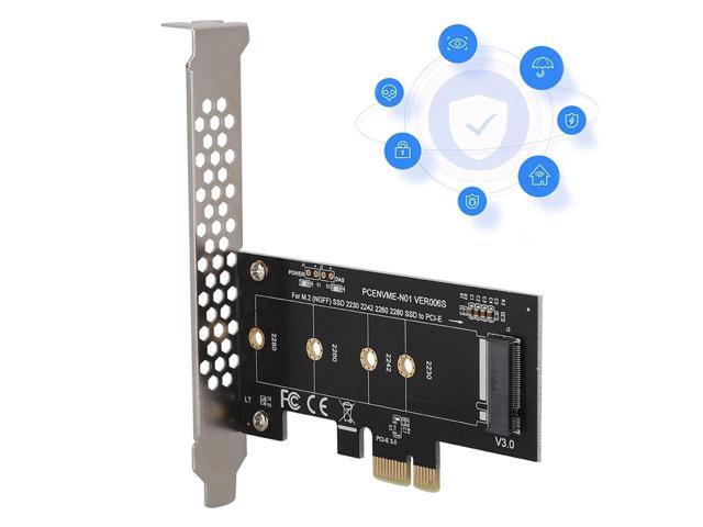NVME M.2 SSD M Key to PCI-e 3.0 x1 Host Controller Expansion Card,Supports M2 NGFF PCI-e 3.0, 2.0 or 1.0, NVME or AHCI, M-Key, 2280, 2260, 2242,...