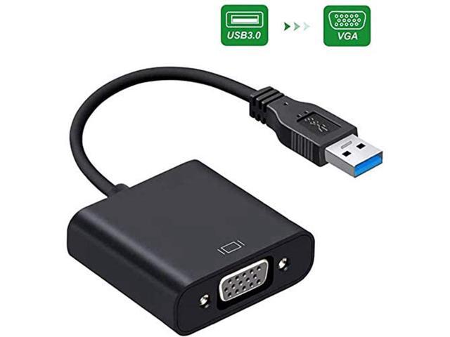 USB 3.0 to VGA Adapter, USB to VGA Video Adapter Converter External Video Graphic Card Multi Monitor Display 1080p Resolution Compatible with.