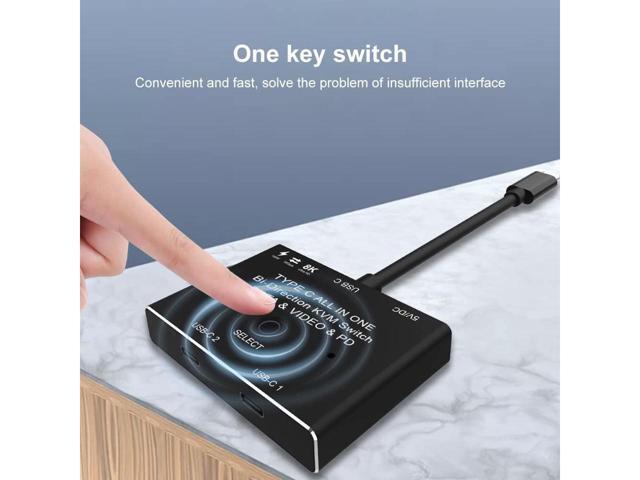 USB-C Splitter Type-C 8K Switch USB 3.1 C Gen 2 Cable for Video Bi-Direction (2 in 1 Out, 1 In 2 Out) 8K@60Hz 4K@120Hz Power Delivery 100W 10Gbps...