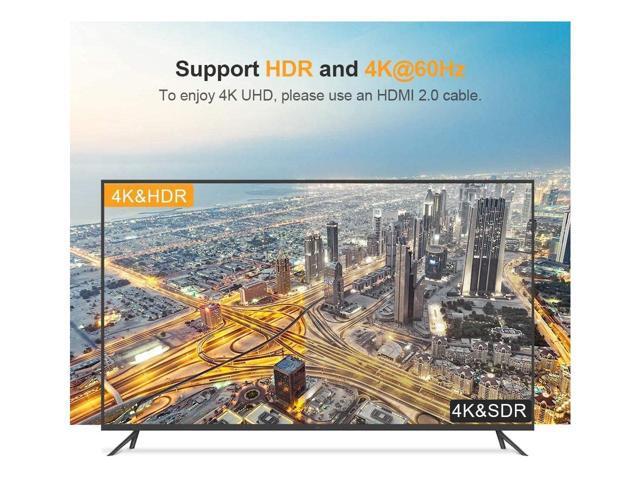 Active DP to HDMI Adapter HDR 4K@60Hz, CableCreation Gold-Plated DisplayPort 1.4 to HDMI 2.0 Converter (Male to Female), Support 4K@60Hz, 2K@144Hz,...