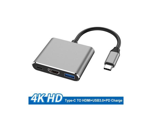 type-c to hdmi three-in-one docking station+usb+pd laptop hub