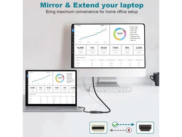 Pasow Mini DisplayPort to HDMI Adapter, Mini DP Thunderbolt to HDMI Converter 4K Compatible for MacBook Air / Pro,UHD Monitor / TV / Projector (Black)