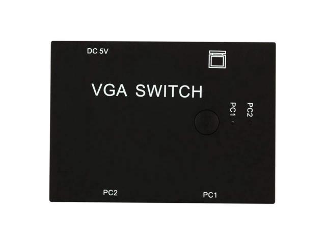 2 Port VGA SVGA Monitor Sharing Switch Box 2-in 1-Out for LCD PC TV Monitor