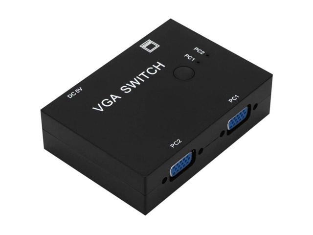 2 Port VGA SVGA Monitor Sharing Switch Box 2-in 1-Out for LCD PC TV Monitor