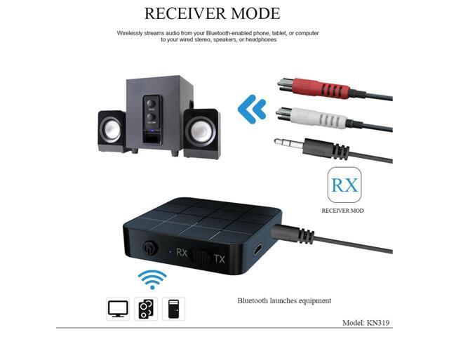 2-in-1 Bluetooth 5.0 Wireless Audio Aux 3.5mm Adapter Transmitter and Receiver