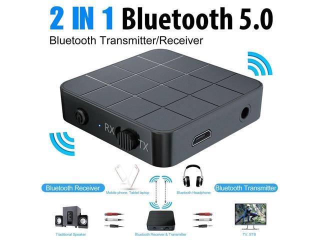 2-in-1 Bluetooth 5.0 Wireless Audio Aux 3.5mm Adapter Transmitter and Receiver