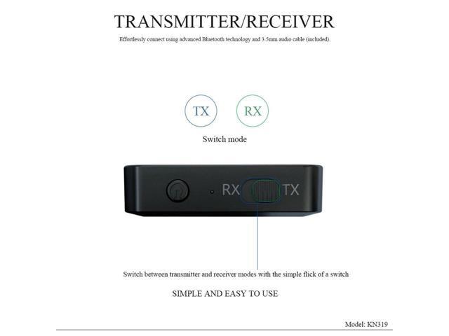 2-in-1 Bluetooth 5.0 Wireless Audio Aux 3.5mm Adapter Transmitter and Receiver