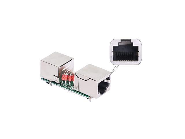 Ethernet Surge Protector RJ45 Coupler Female to Female Network Surge Protector Outdoor Arrester Protection Device Extension Adapter2Pack