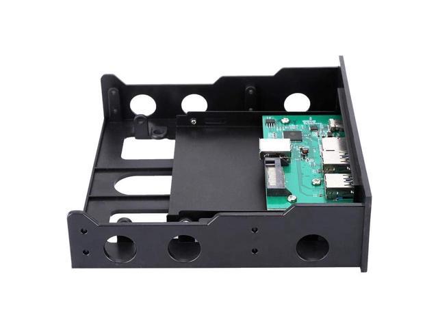 Ciglow PC Dashboard Media Front Panel Audio USB Hub 3.0 w/ 1 USB-C Port TF/SD Card Reader 3.5 Inch Optical &Soft Drive Expansion Panel