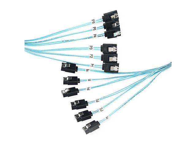 High Speed 6Gbps 6pcs Set Sata 6 SATA Cable SAS Cable for Server 1M