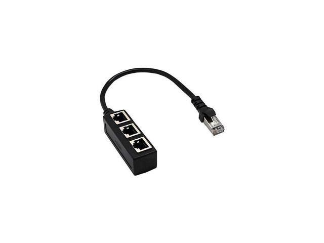 RJ45 Ethernet Splitter Cable Minriu RJ45 Y Splitter Adapter 1 to 3 Port Ethernet Switch Adapter Cable for CAT 5/CAT 6/CAT 7