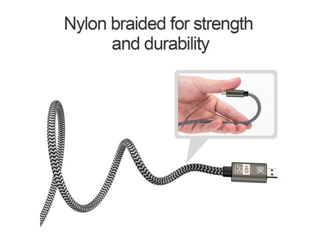 Micro HDMI to HDMI 2.1 8K Cable High Speed 8K@60Hz 4K@120Hz Male to Male Ultra HD HDR Adapter for Digital Cameras, camcorders, Tablets and Other...