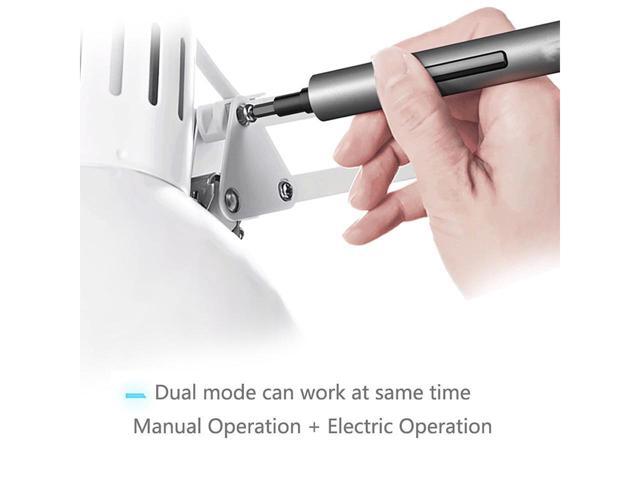 Mini Electric Screwdriver, 3 LED Lights, Rechargeable Screwdriver Powered Cordless Electric Screwdriver Set with 56 Screw Bits, USB Charging Cable...