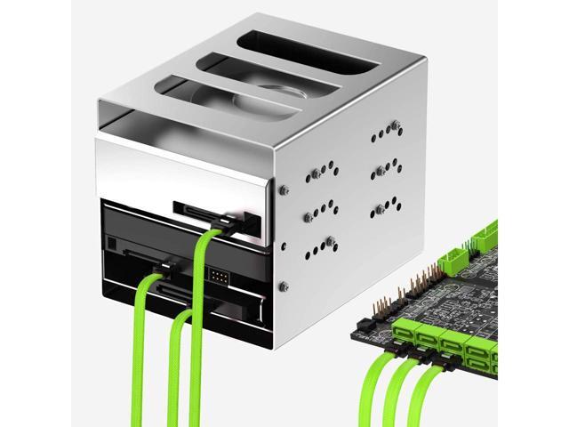 3PACK SATA Cable III 3 Pack 6Gbps Straight HDD SDD Data Cable with Locking Latch 18 Inch for SATA HDD, SSD, CD Driver, CD Writer, Green