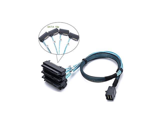 SFF-8643 to 4 sas 29+15P Sata cable Hard disk server data transmission cable 1m length