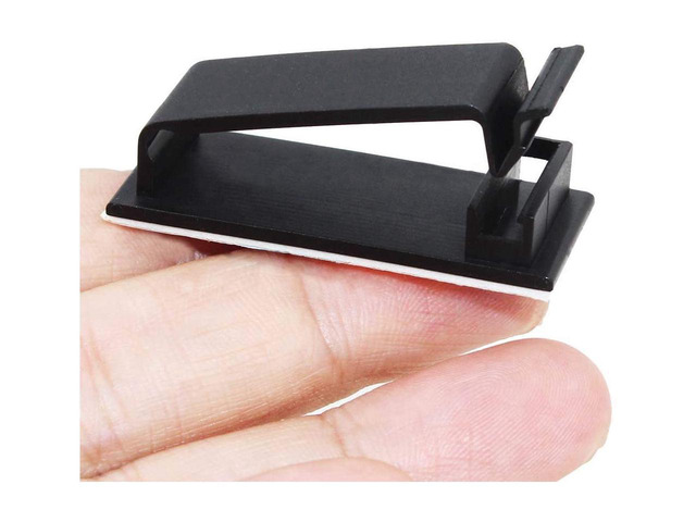 50-Pcs Self Adhesive Cable Management Clips, Cable Organizers Wire Clips Cord Holder for TV PC Laptop Ethernet Cable Desktop Home Office