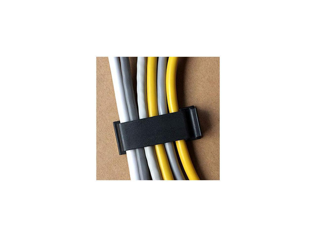 50-Pcs Self Adhesive Cable Management Clips, Cable Organizers Wire Clips Cord Holder for TV PC Laptop Ethernet Cable Desktop Home Office