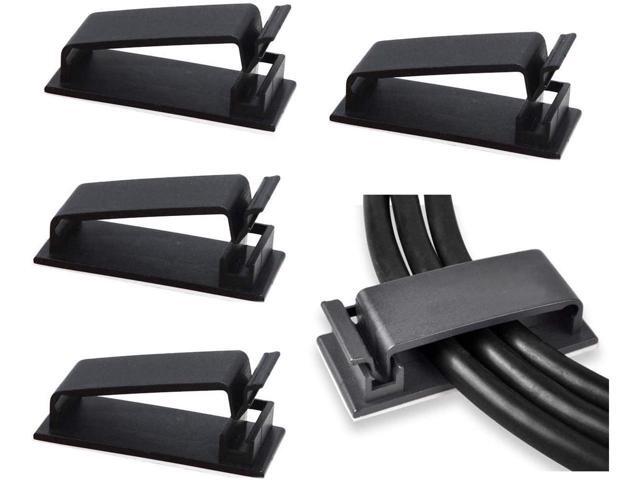 50-Pcs Self Adhesive Cable Management Clips, Cable Organizers Wire Clips Cord Holder for TV PC Laptop Ethernet Cable Desktop Home Office