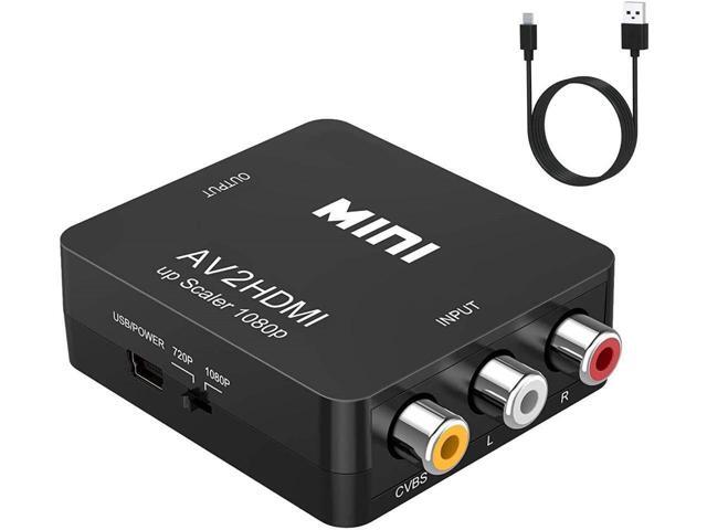 New Mini RCA AV to HDMI Converter Adapter Composite AV2 HDMI 1080P DVD HDMI to AV with audio Video PAL NTSC mode USB cable