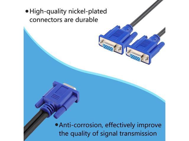 VGA Monitor Y-Splitter Cable,VGA 1 Male to Dual 2 VGA Female Adapter Converter Video Cable for Screen Duplication - 1 Foot