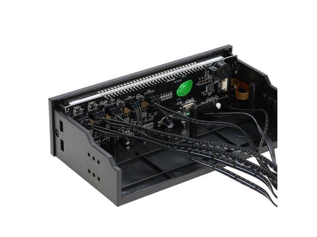 5.25' 5 Channel Touchscreen Fan Controller Temperature Monitor Automatic Speed Control Cooler LCD Front Panel