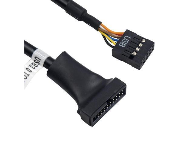 USB 3.0 Header to USB 2.0,USB 3.0 to USB 2.0 Motherboard Adapter Cable,19 Pin USB3.0 Male to 9 Pin USB2.0 Female Motherboard Cable Adapter...