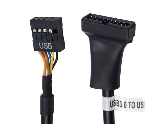 USB 3.0 Header to USB 2.0,USB 3.0 to USB 2.0 Motherboard Adapter Cable,19 Pin USB3.0 Male to 9 Pin USB2.0 Female Motherboard Cable Adapter...