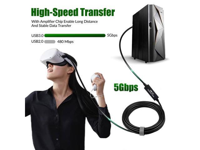 VR Link Cable,CompatibleWith Oculus Quest 2 Link Cable 26.25 ft,USB 3.1 to USB C Cable, for Quest 2/Steam VR Virtual Reality Headset Game...