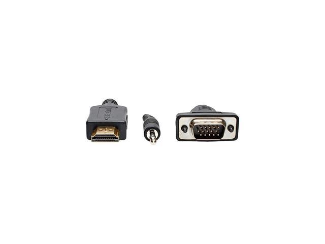 HDMI to VGA + Audio Adapter Converter Cable Active Low Profile HD15 + 35mm MM 1080p 60Hz 6ft 6 P566006VGAA