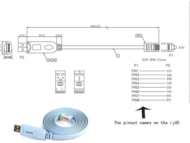 Console Cable,USB Console Cable, USB to RJ45 Console Cable with FTDI chip Compatible with Cisco, Huawei,HP,Arista,Opengear,Aruba,Juniper...