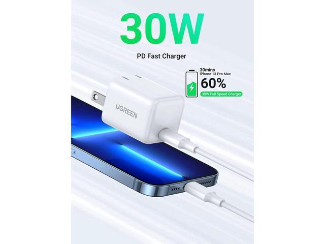 UGREEN 30W USB C Wall Charger, USB C Charger with Foldable Plug, GaN PD PPS Fast Charger Block Compatible with MacBook Air/iPhone 13 Pro Max/13/12...