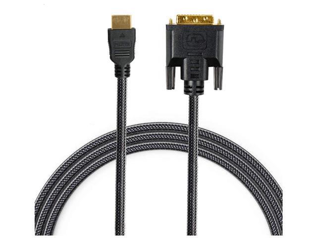Bidirectional HDMI to DVI Cable 5FT, HDMI to DVI-D(24+1) or DVI to HDMI Male Adapter Cord 6' Compatible for Raspberry Pi, Roku, Xbox One, PS4 PS3,...
