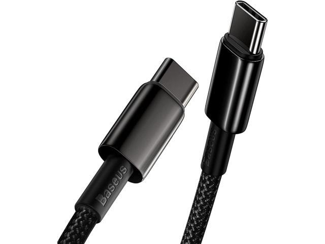 USB C Cable, Baseus 100W PD 5A QC 4.0 Fast Charging USB C to USB C Cable, Zinc Alloy Nylon Braided Type C Data Cable for Samsung S21 S20+ S10 Note...