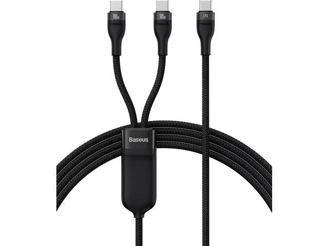 BUCIER USB C Cable 100W 4.9FT 5A Type C Charger Cable Fast Charging 2 in 1 Multi Charging Cable, Nylon Braided USB C to USB C Cable for AIR/Mini 6...