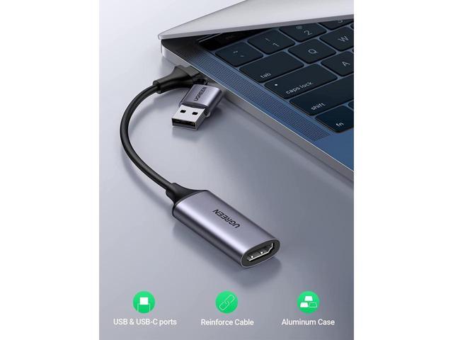 UGREEN Video Capture Card 4K HDMI to USB-A/USB-C HDMI Capture Card Full HD 1080P USB 2.0 Capture Video and Audio Recording for Gaming, Streaming,...